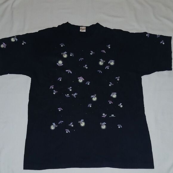 VNTG Dan Gilbert Fireflies Black Shirt - Picture 1 of 9
